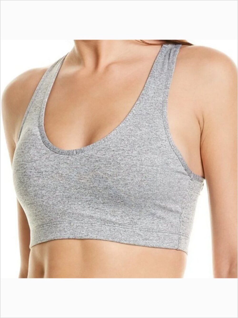Catherine Malandrino Heather Gray Seamless Racerback Sports Bra NWT